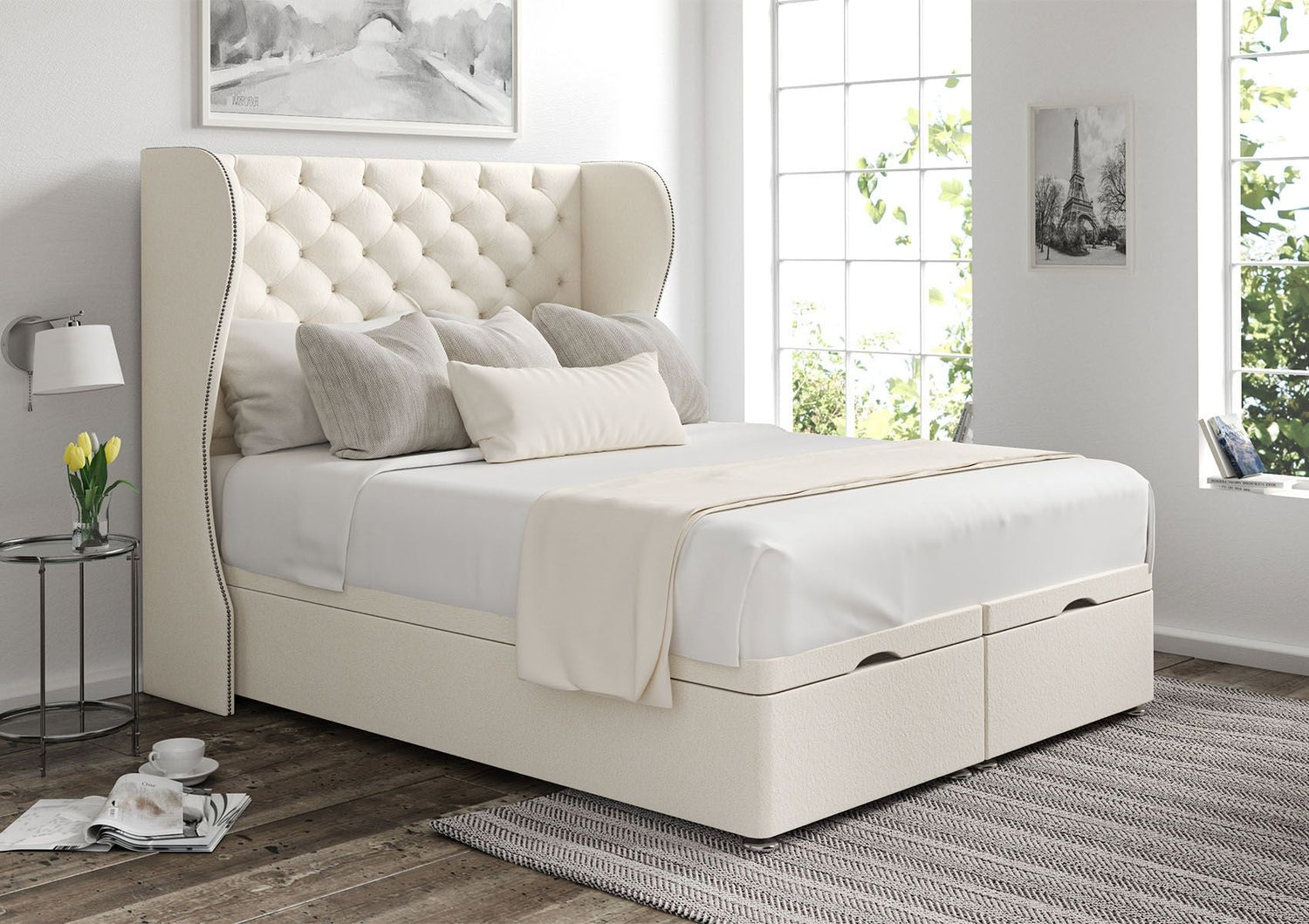 Cream Double Beds