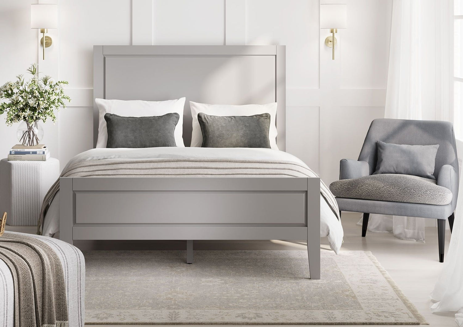 Grey Double Beds