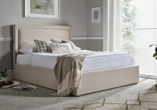 Lifttech Electric Natural Upholstered Ottoman Bed Frame Bed Importas Double