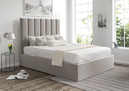 Amalfi Hugo Platinum Upholstered Ottoman Bed Frame Only Bed time4sleepadmin