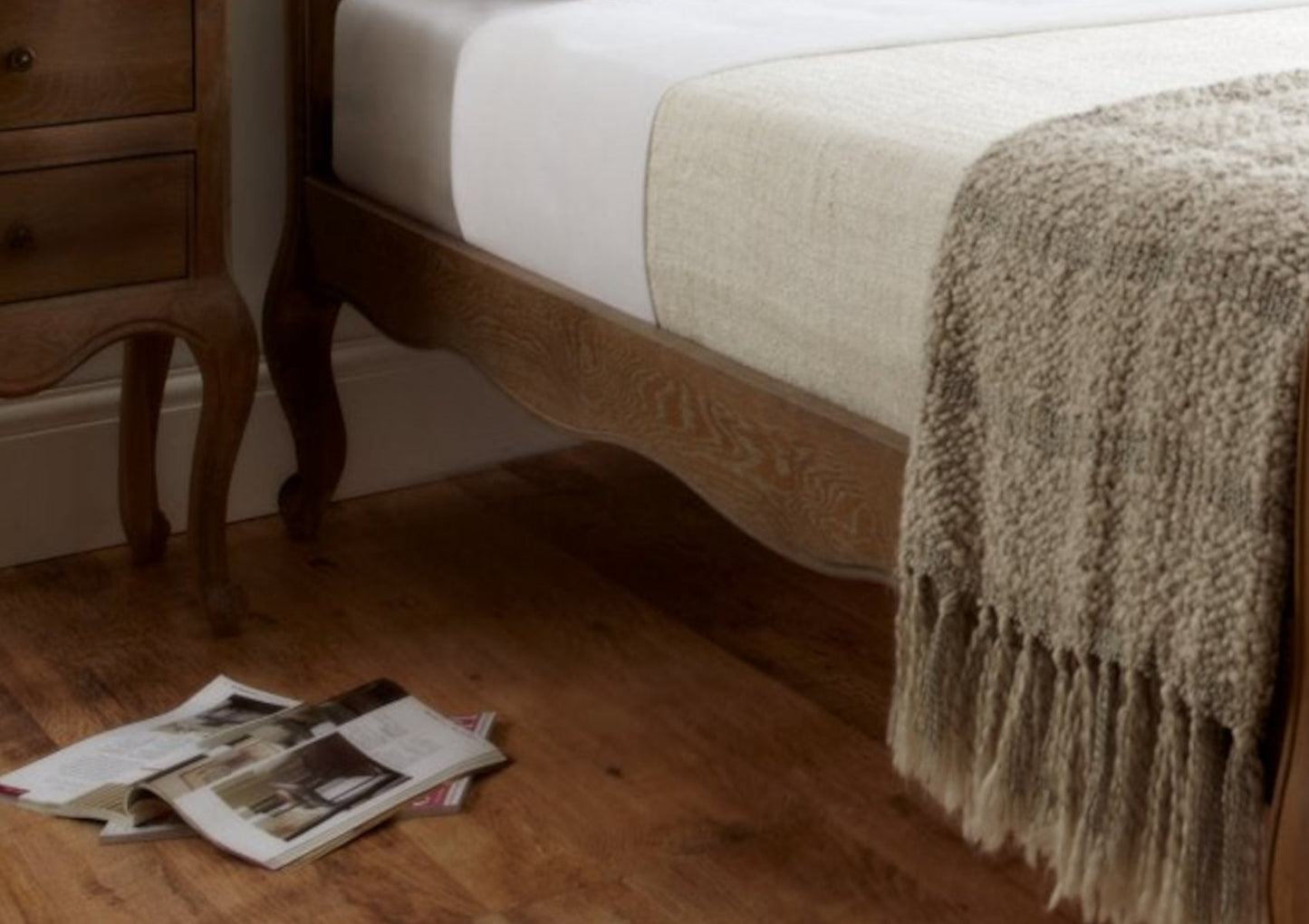 Amelia Oak King Size Bed Frame - HFE Bed Ho Nai