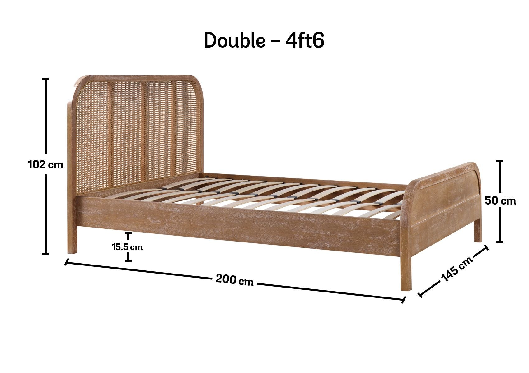 Annecy Rattan HFE Wooden Bed Frame – Time4Sleep