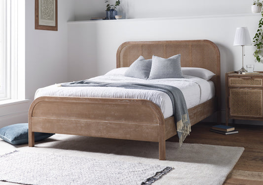 Annecy Rattan HFE Wooden Bed Frame Bed time4sleepadmin
