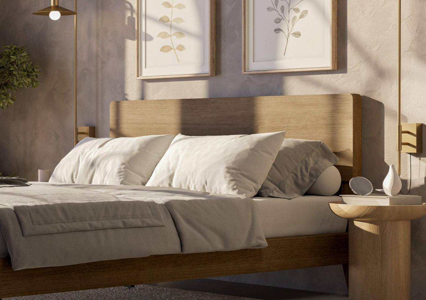 Ashbourne Light Wooden Bed Frame Bed Importas