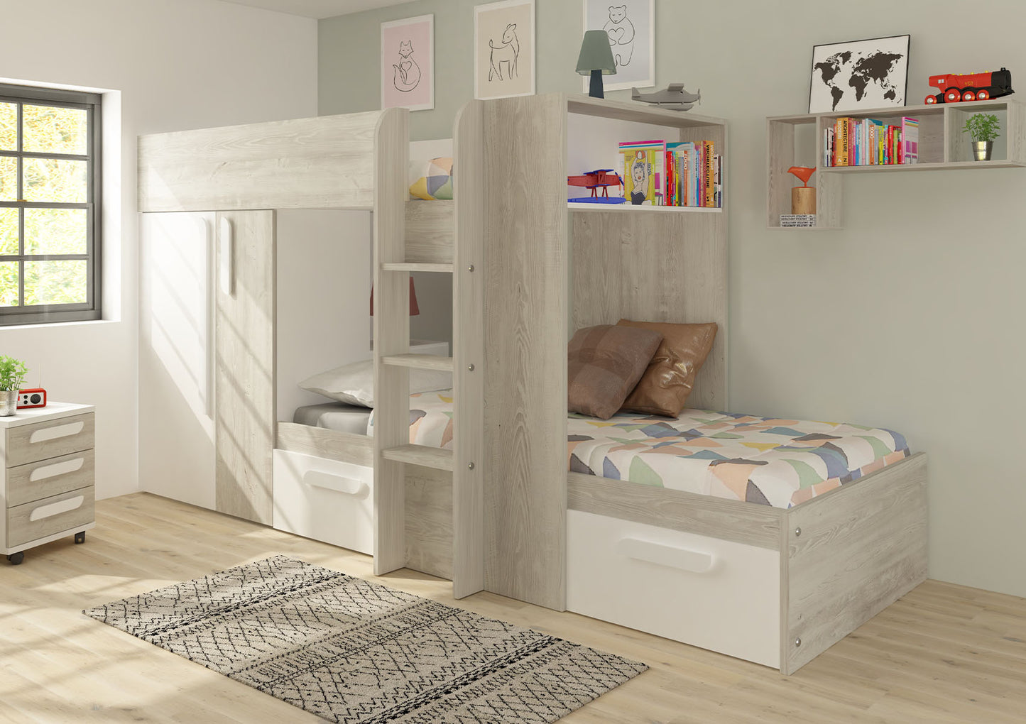 Barca White Bunkbed Bed Frame Bed time4sleepadmin