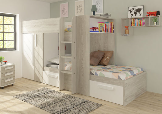 Barca White Bunkbed Bed Frame Bed time4sleepadmin