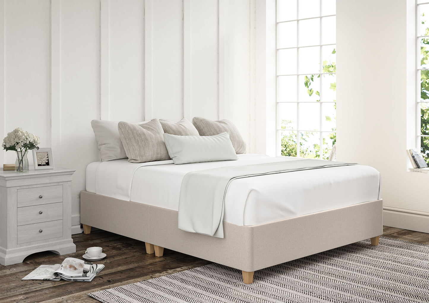 Shallow Upholstered Base On Legs