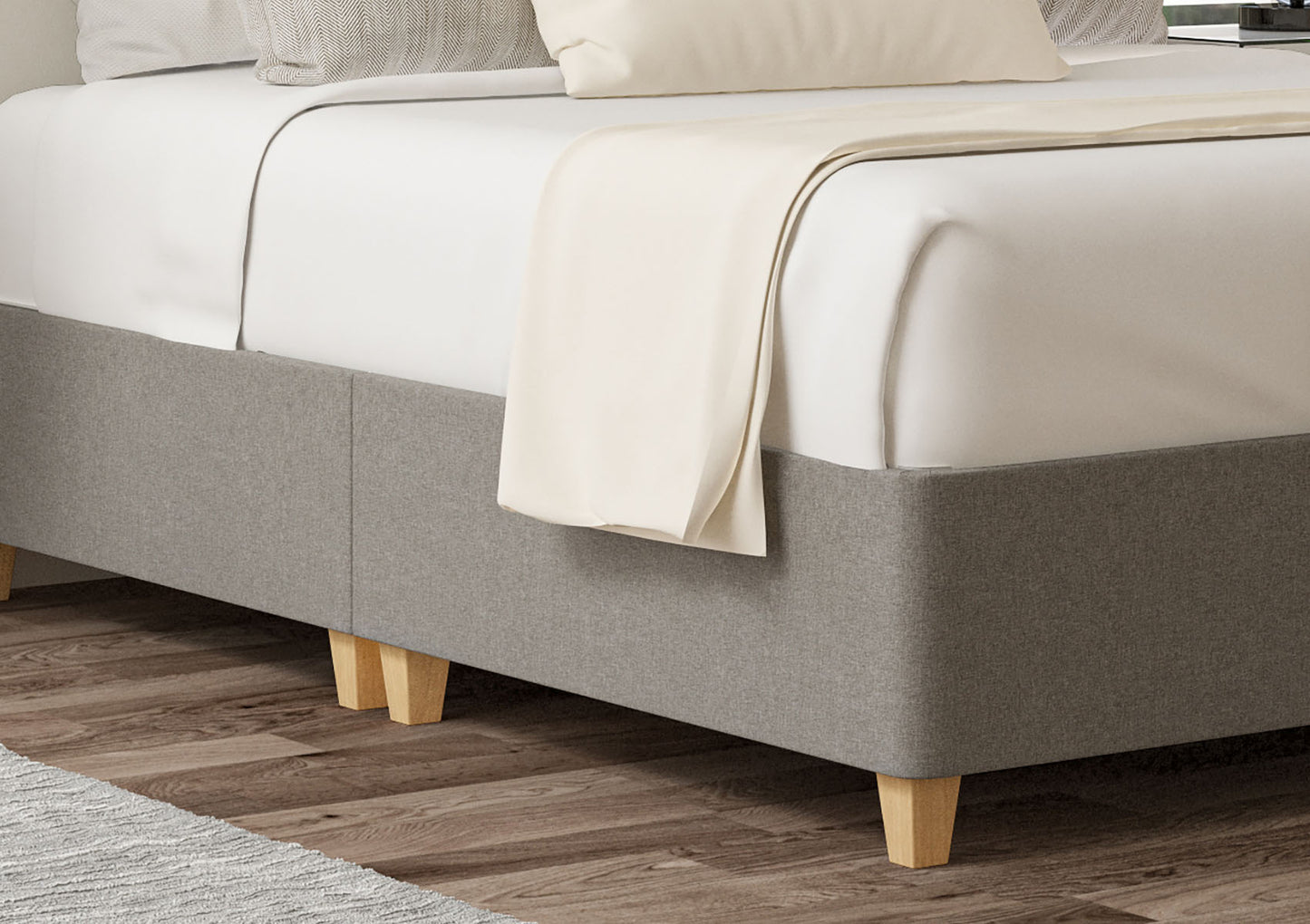 Shallow Upholstered Base On Legs Bed time4sleepadmin