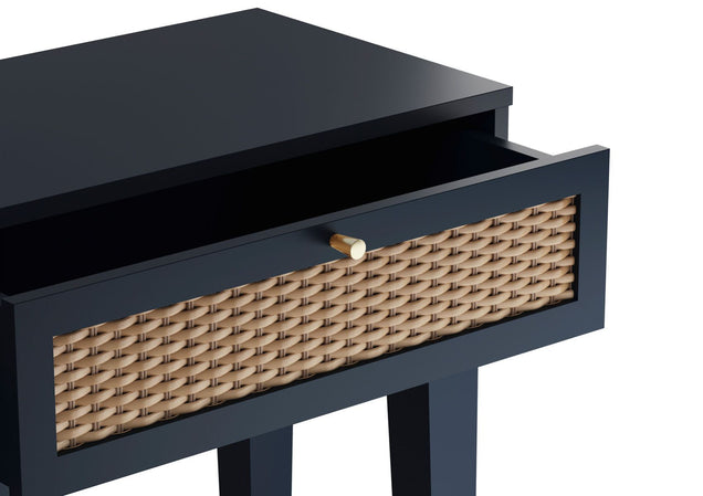 Newquay Blue Rattan 2 Drawer Dressing Table – Time4Sleep