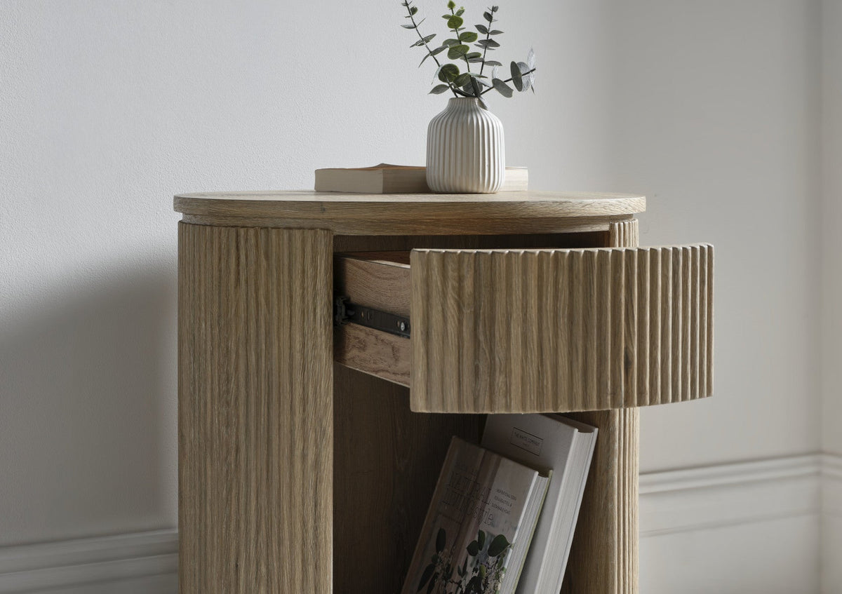 Brackenridge Oak Finish Bedside Furniture Importas