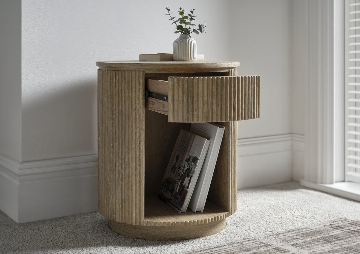 Brackenridge Oak Finish Bedside Furniture Importas