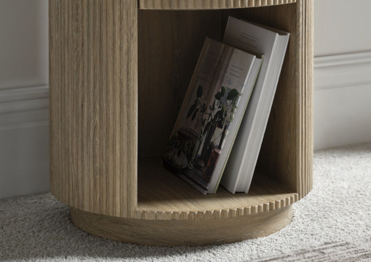 Brackenridge Oak Finish Bedside Furniture Importas