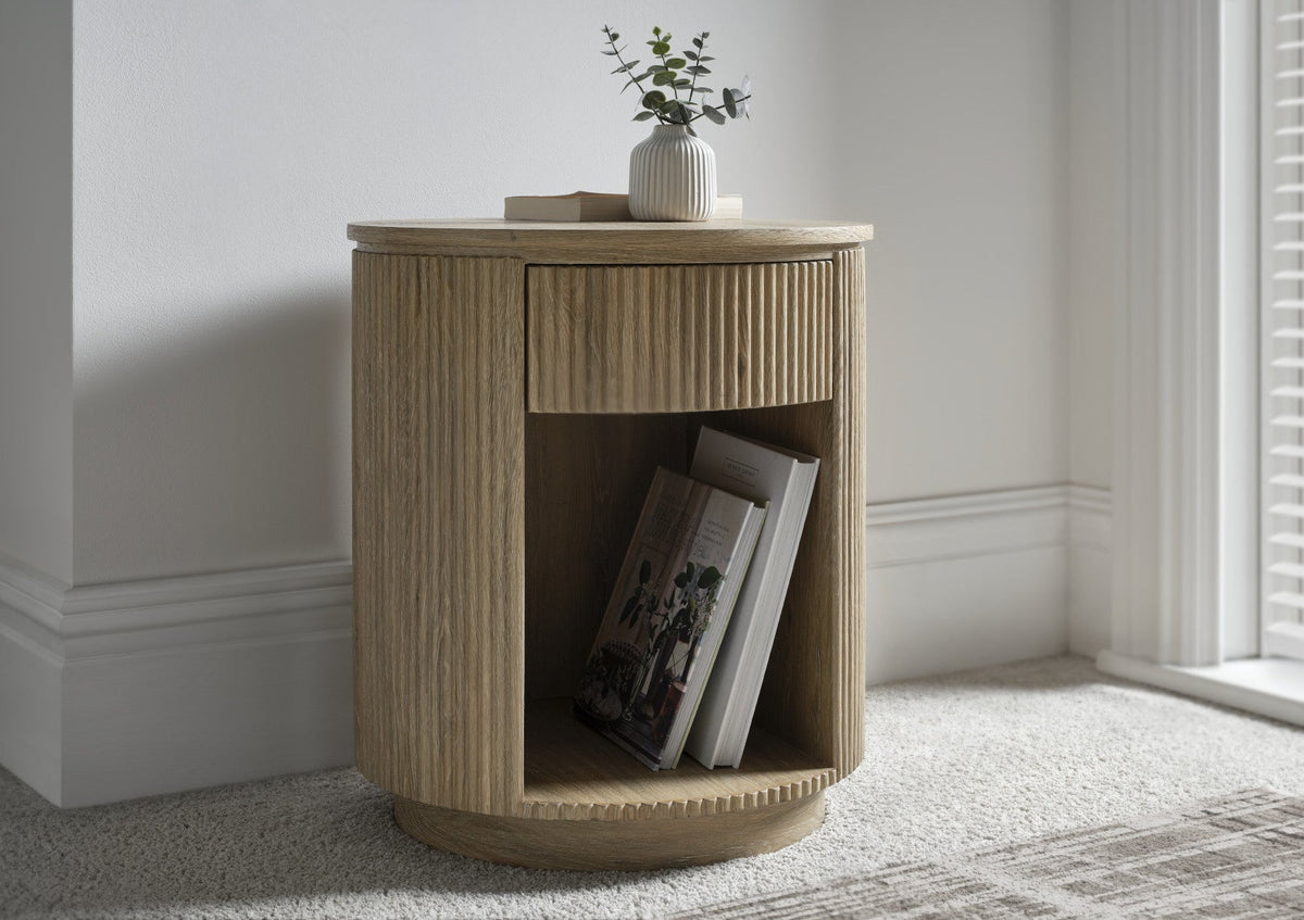 Brackenridge Oak Finish Bedside Furniture Importas