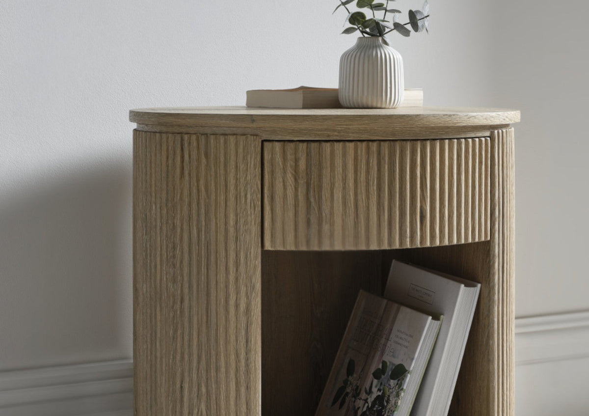 Brackenridge Oak Finish Bedside Furniture Importas