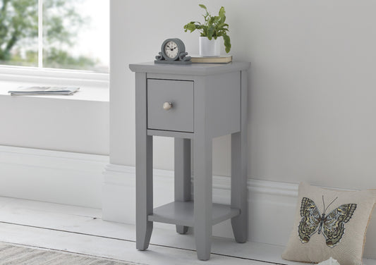 Malmo Grey 1 Drawer Lamp Stand Furniture time4sleepadmin