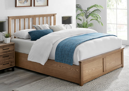 Bundle: Oakland Wooden Ottoman Storage Double Bed And Memory Pocket 1000 Hybrid Double Mattress Bundle time4sleepadmin