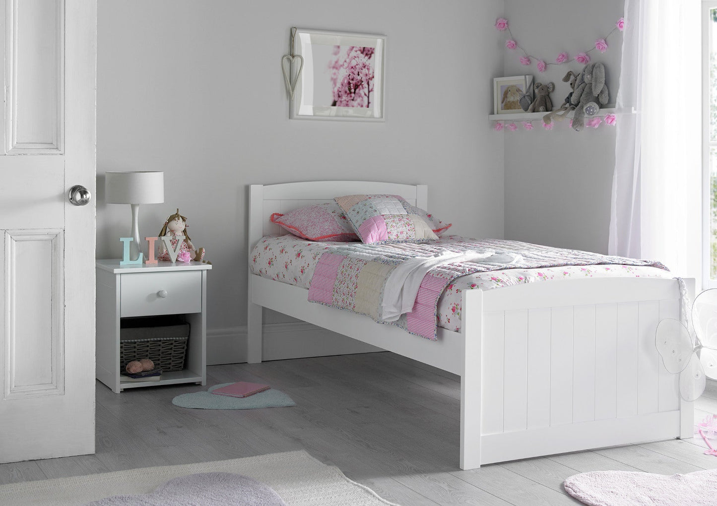 Bundle: Portland White Solo Bed Frame Only, Sleep Sanctuary OneLife Memory Pocket Single Mattress Bundle time4sleepadmin
