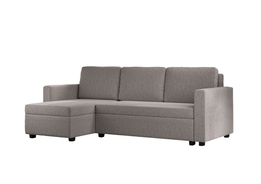 Cagliari Corner Ottoman Linear Grey Sofa Bed Furniture time4sleepadmin