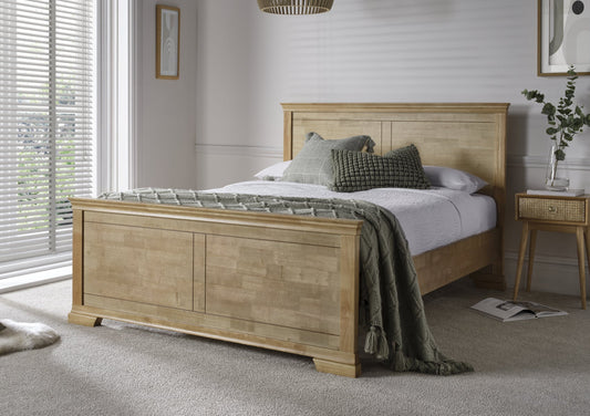 Chateaux Natural Oak Wooden Bed Frame - Bed - Time4Sleep