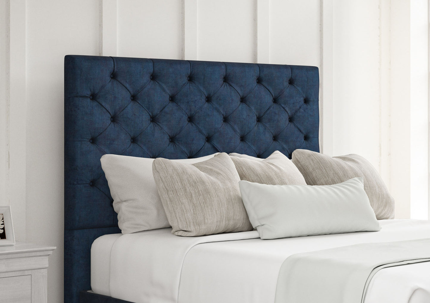 Chesterfield Upholstered Headboard and Divan Base Bed time4sleepadmin