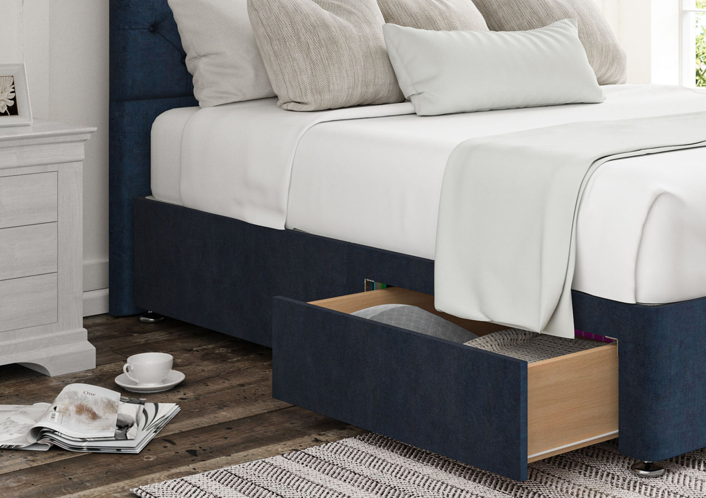 Chesterfield Upholstered Headboard and Divan Base