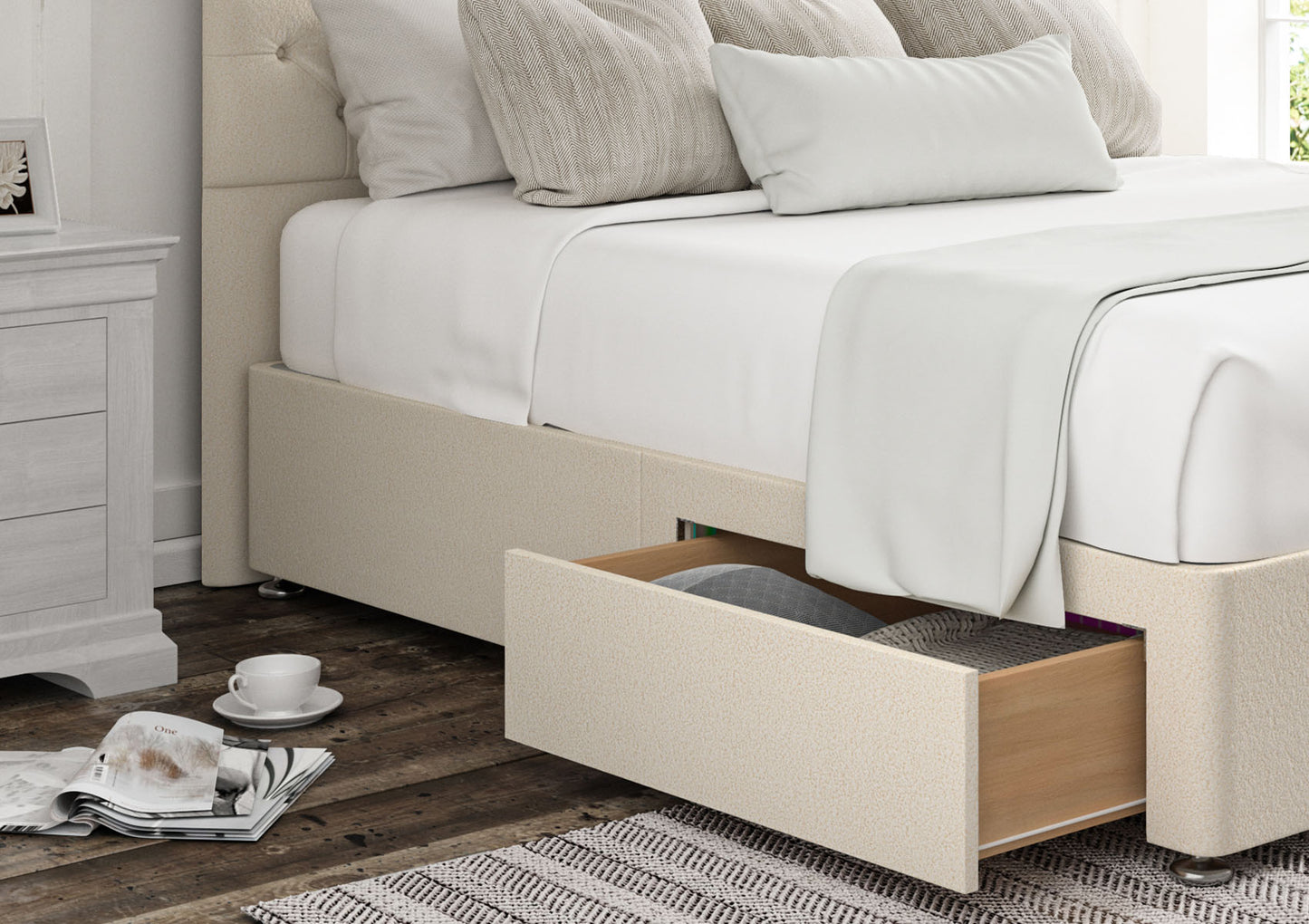 Chesterfield Upholstered Headboard and Divan Base