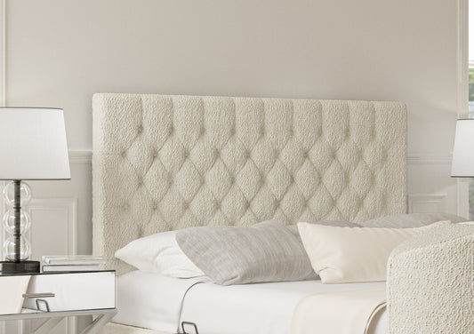 Claridge Upholstered Boucle Ivory Ottoman TV Bed - Bed Frame Only - Bed - Time4Sleep
