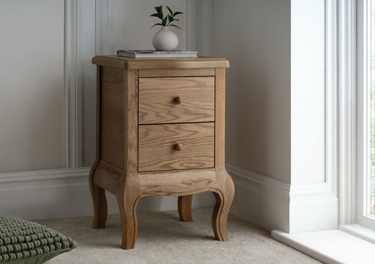 Classic Signature French Style 2Drw Oak finish Bedside Furniture Importas