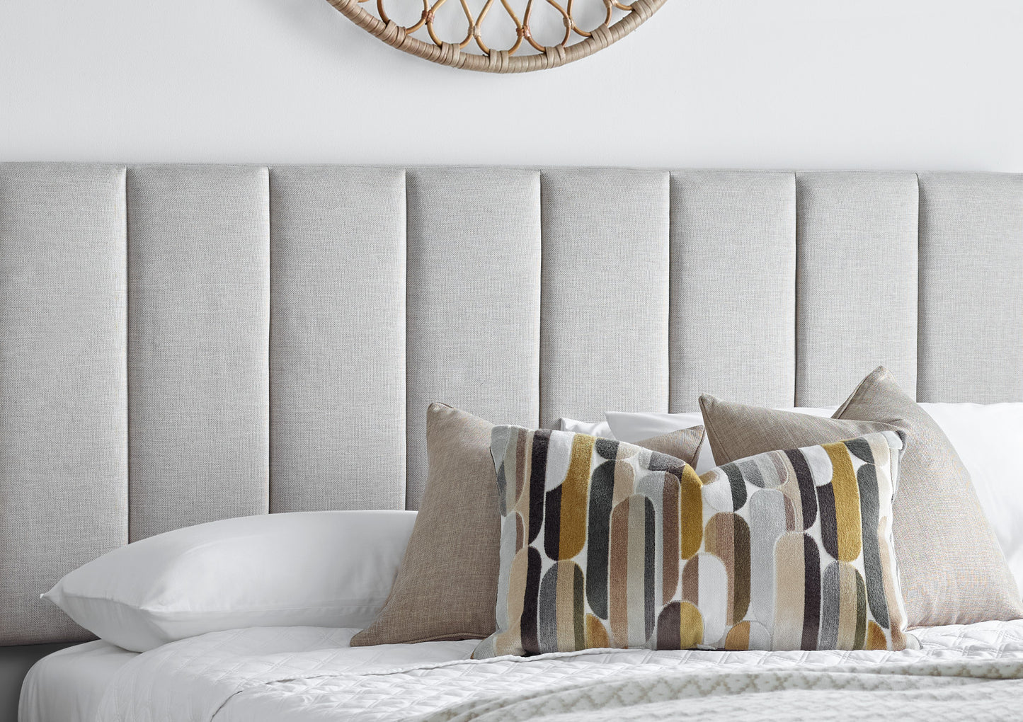 Molle Upholstered Off White Headboard Only Furniture time4sleepadmin