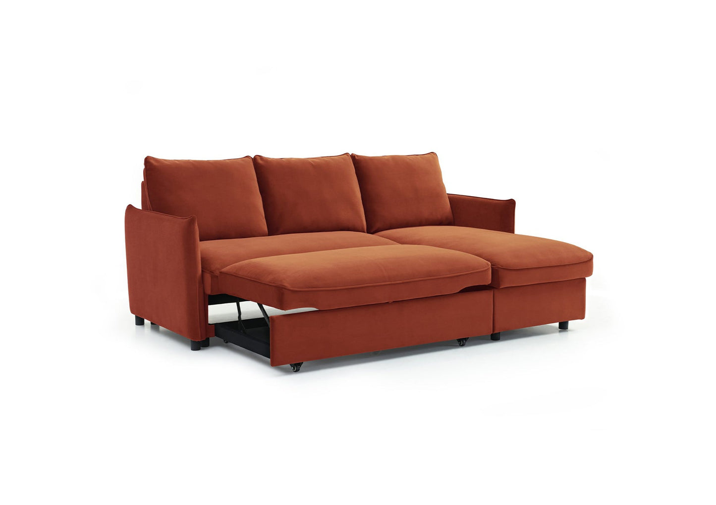 Coniston Burnt Orange Corner Sofa Bed Furniture Time4Sleep