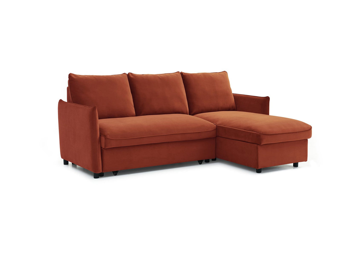 Coniston Burnt Orange Corner Sofa Bed Furniture Time4Sleep