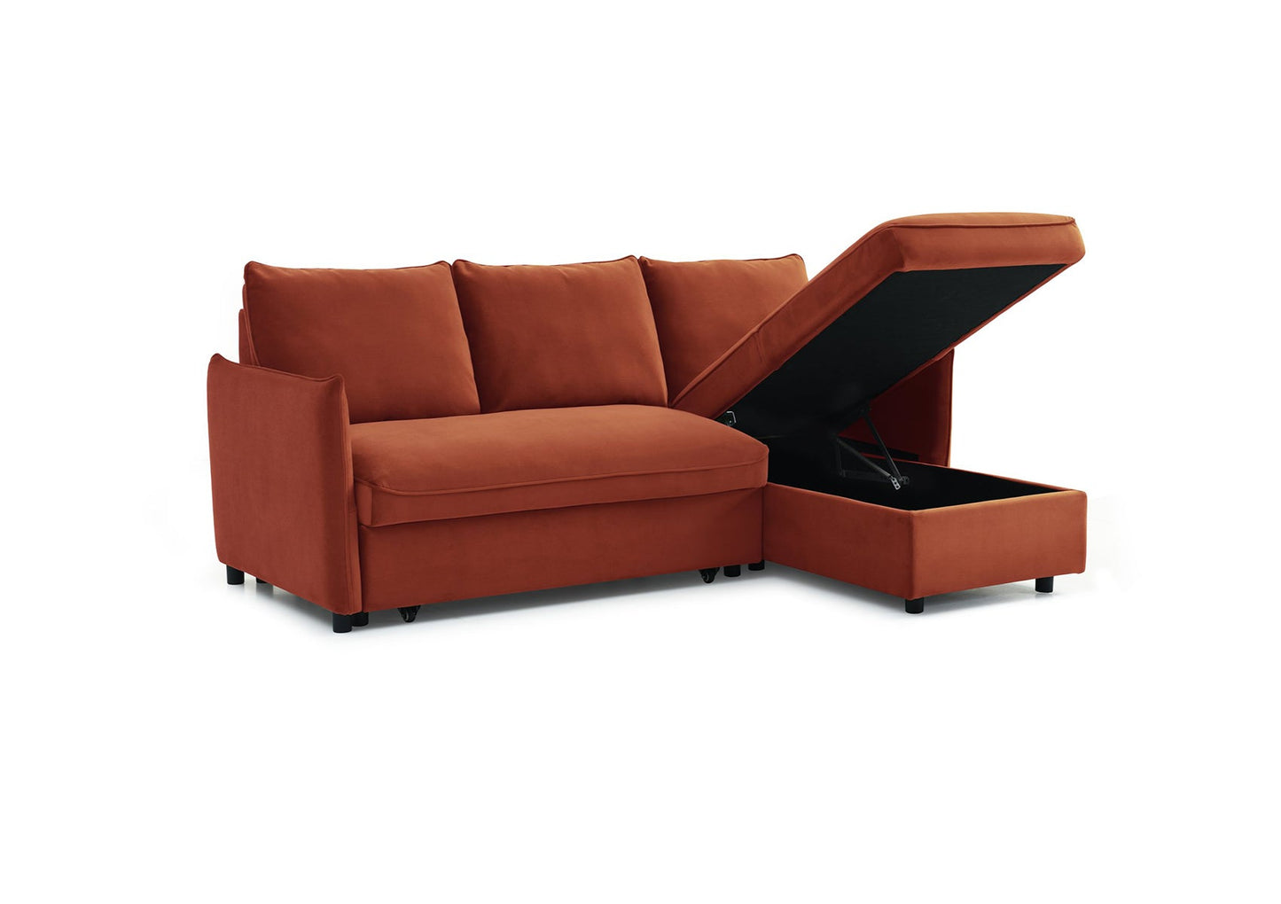 Coniston Burnt Orange Corner Sofa Bed Furniture Time4Sleep