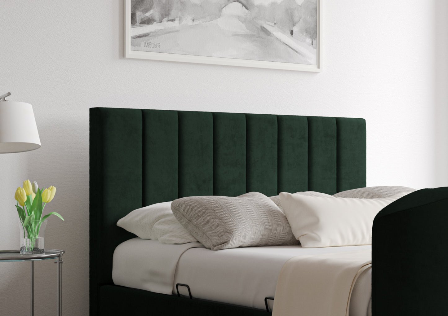 Berkley Upholstered Ottoman TV Bed - Bed Frame Only Bed time4sleepadmin