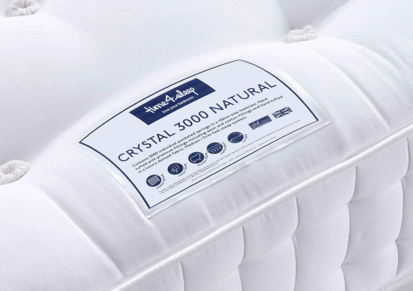 Sleep Sanctuary Crystal 3000 Pocket Mattress Mattress time4sleepadmin
