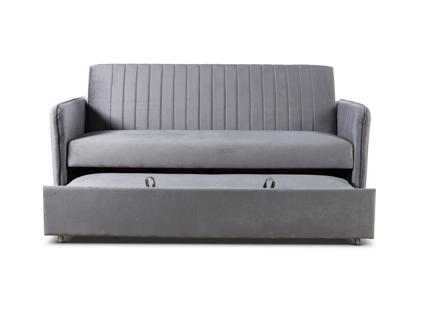 Derwent Grey Upholstered Sofa Bed Furniture Ritz Panel