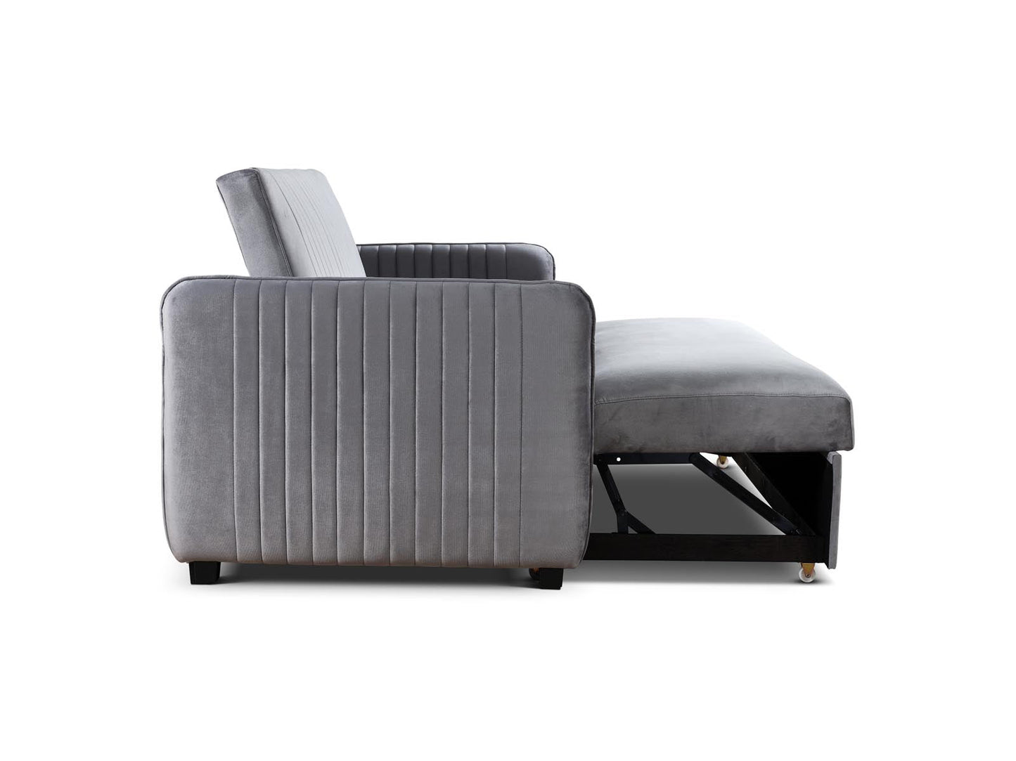 Derwent Grey Upholstered Sofa Bed Furniture Ritz Panel