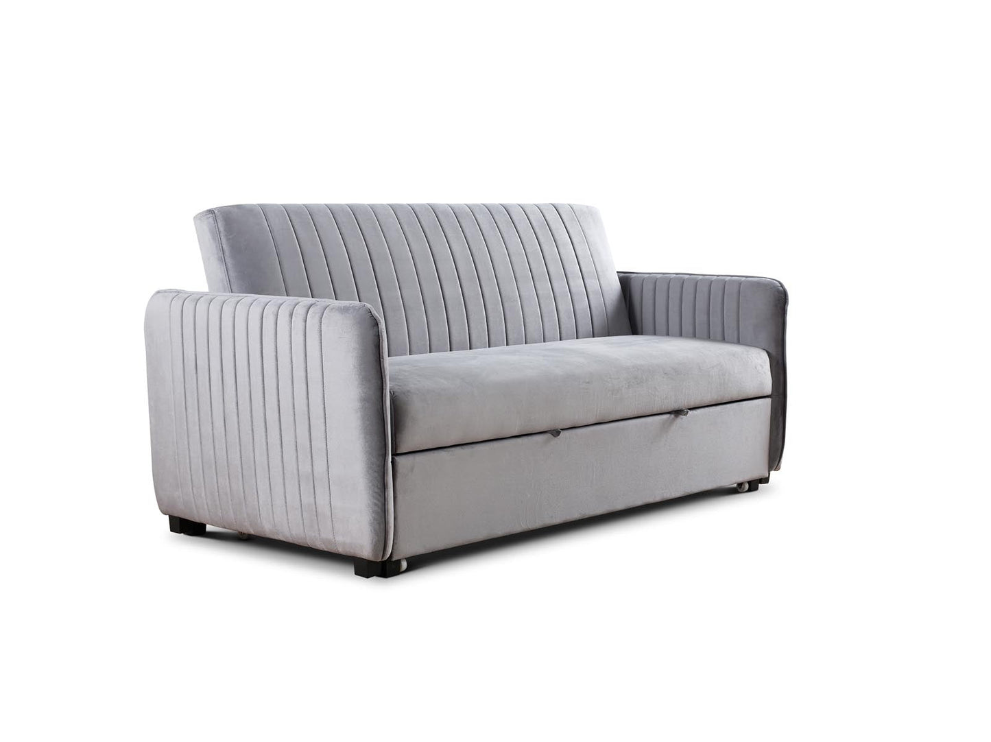 Derwent Grey Upholstered Sofa Bed Furniture Ritz Panel
