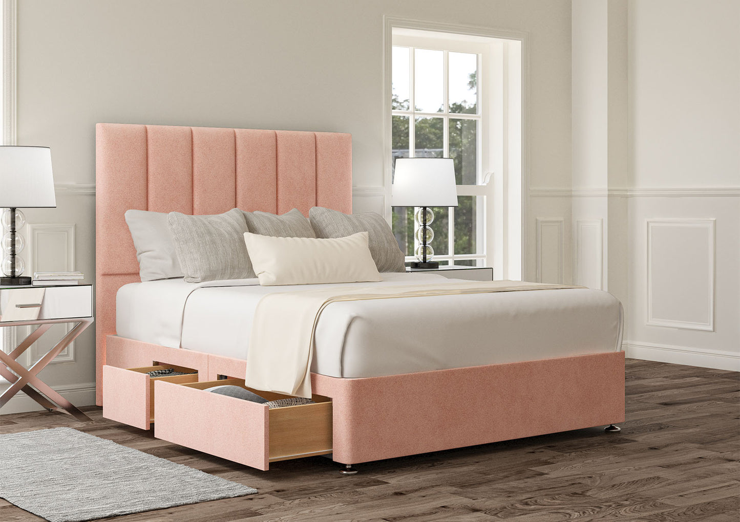 Empire Upholstered Headboard and Divan Base