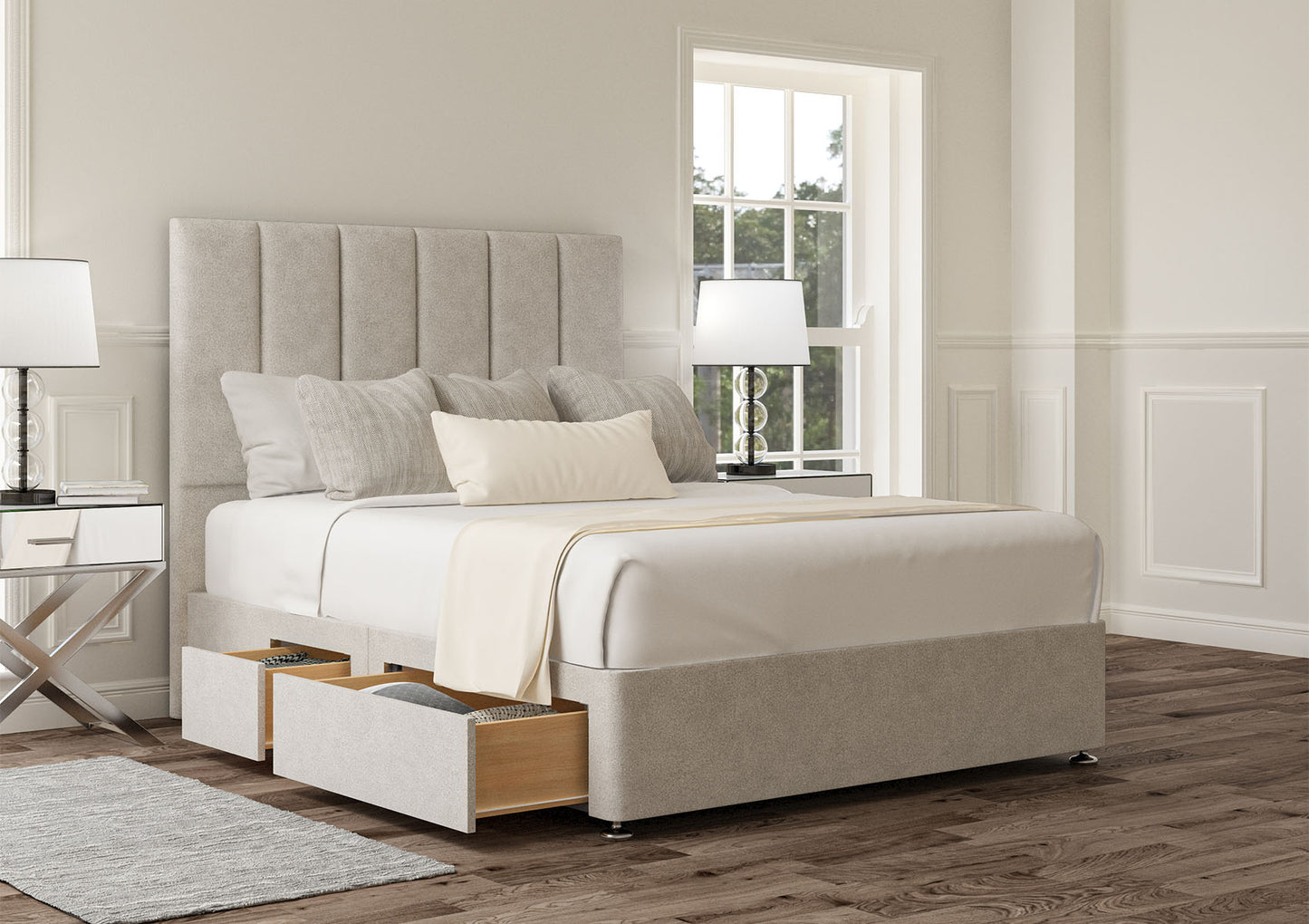 Empire Upholstered Headboard and Divan Base