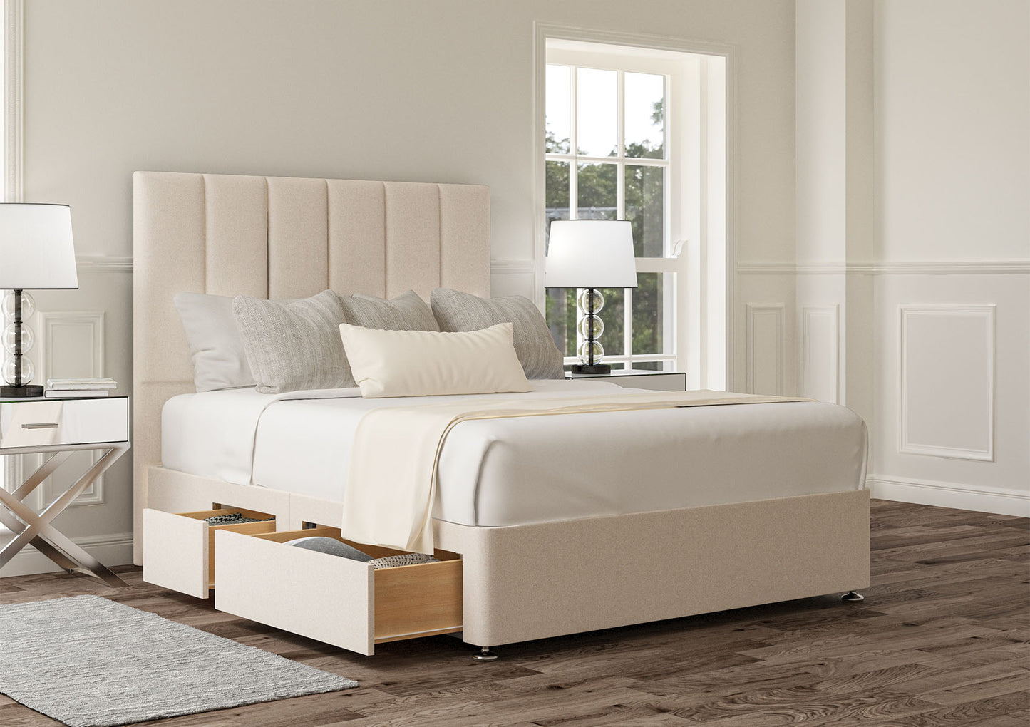 Empire Upholstered Headboard and Divan Base