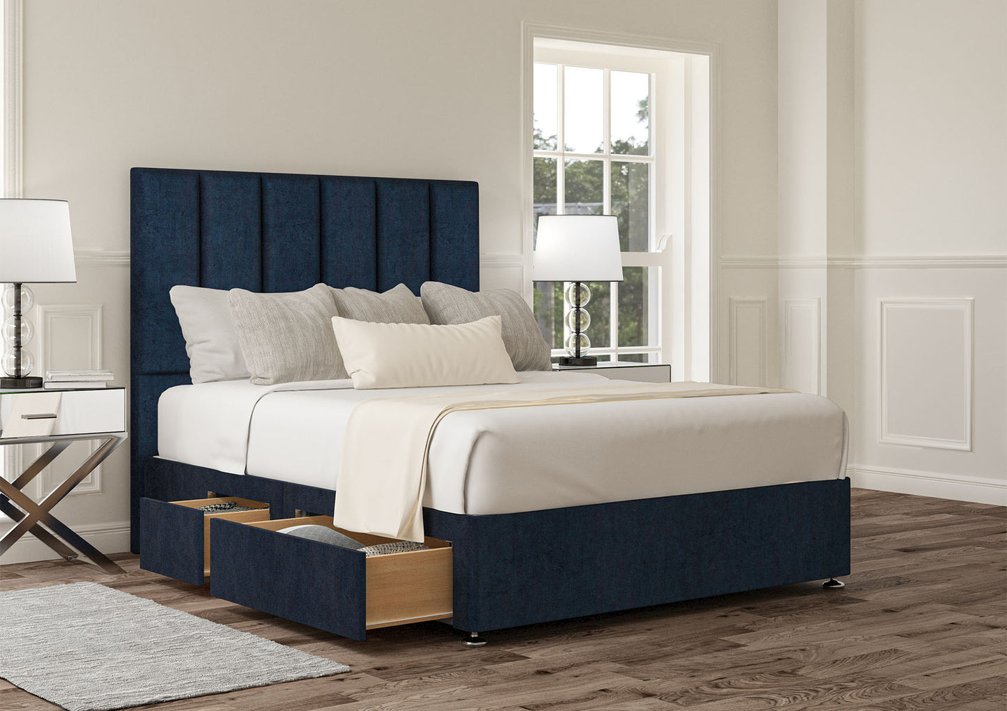 Empire Upholstered Headboard and Divan Base