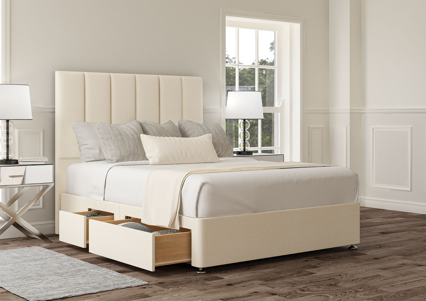 Empire Upholstered Headboard and Divan Base