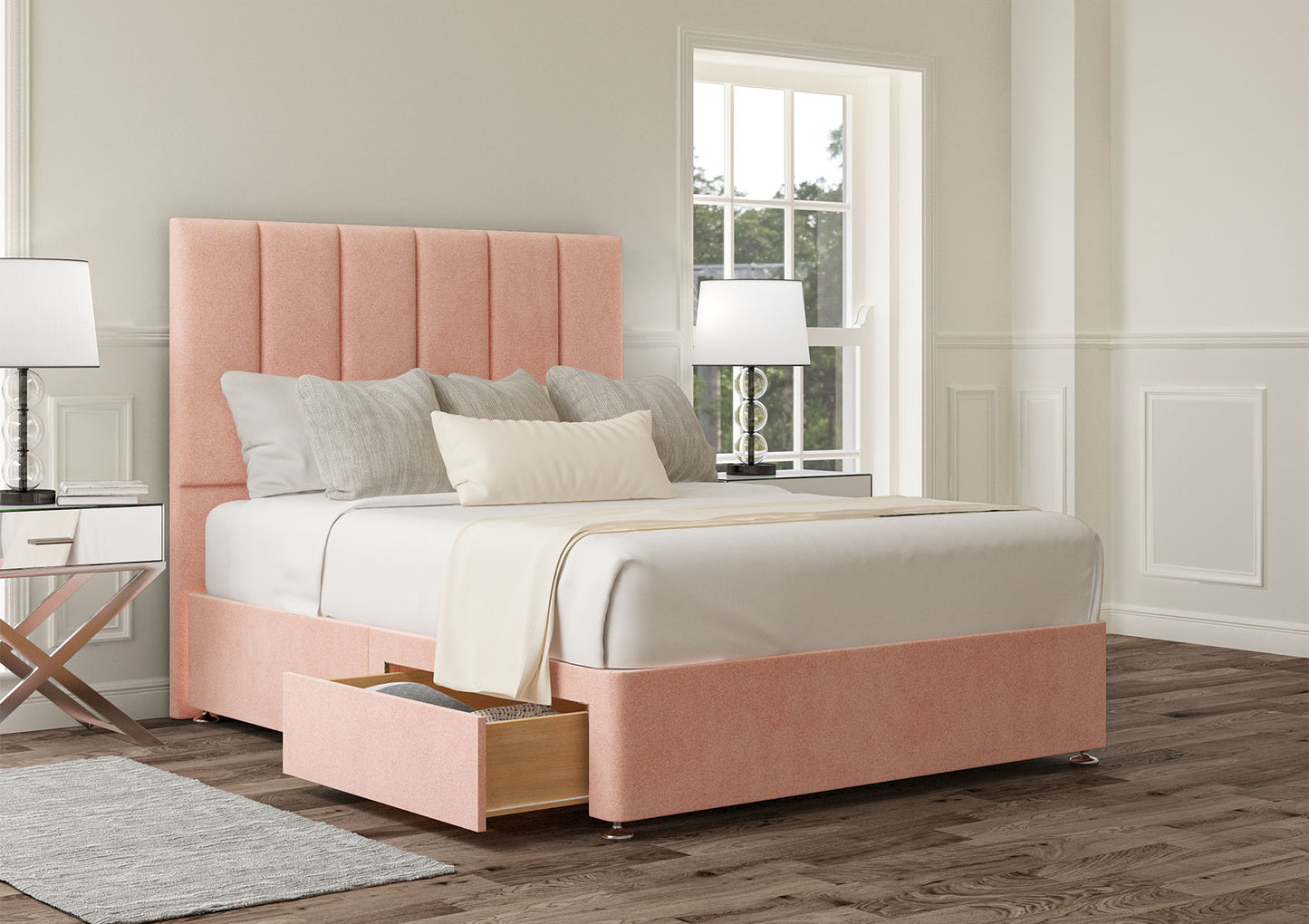 Empire Upholstered Headboard and Divan Base