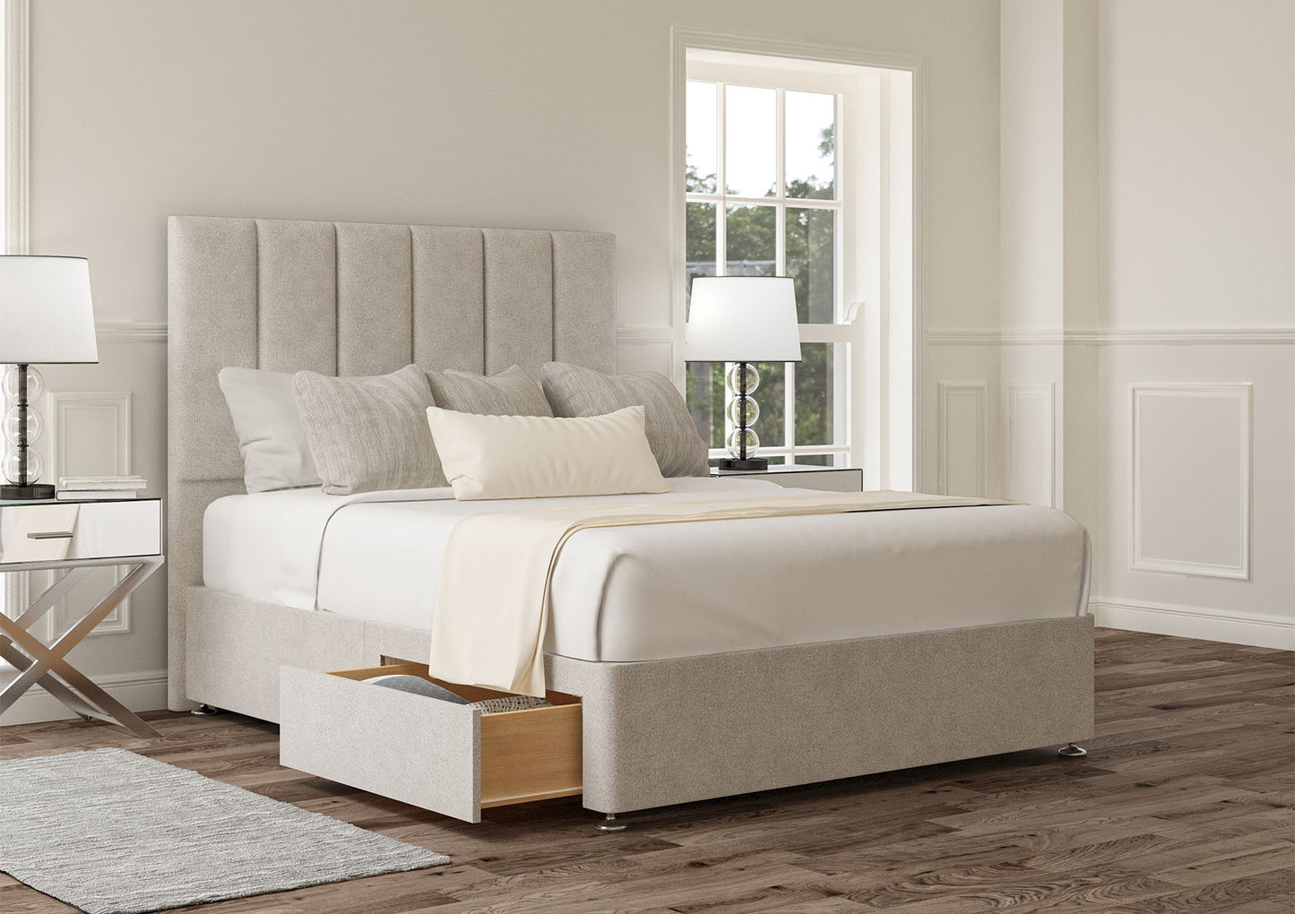 Empire Upholstered Headboard and Divan Base