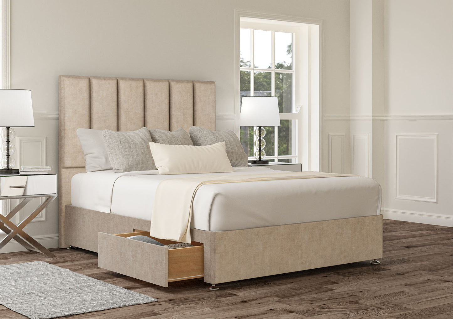 Empire Upholstered Headboard and Divan Base