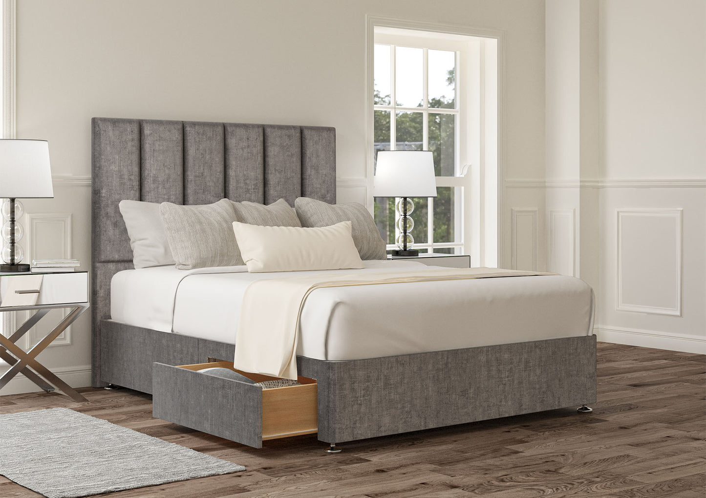 Empire Upholstered Headboard and Divan Base