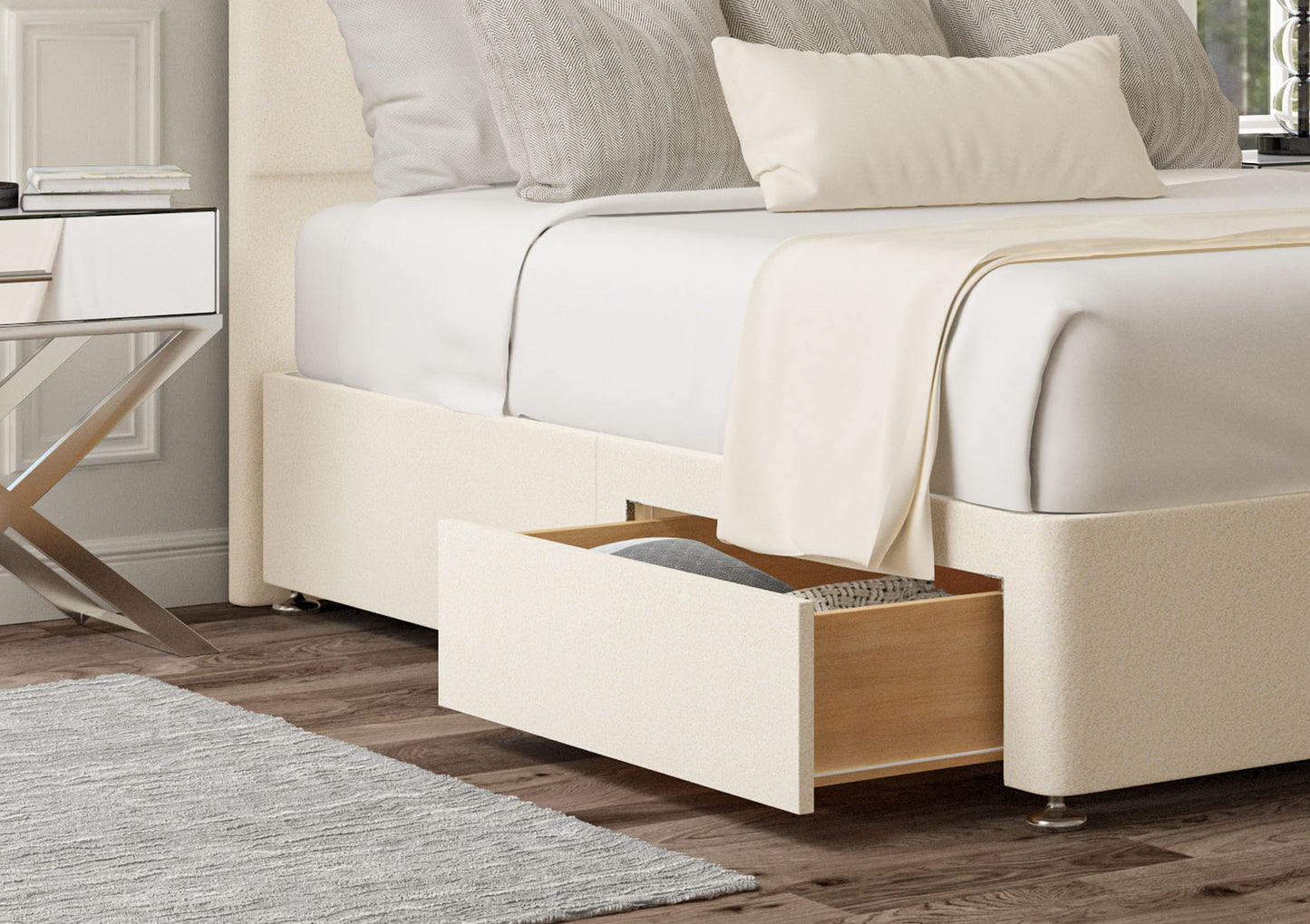 Empire Upholstered Headboard and Divan Base Bed time4sleepadmin
