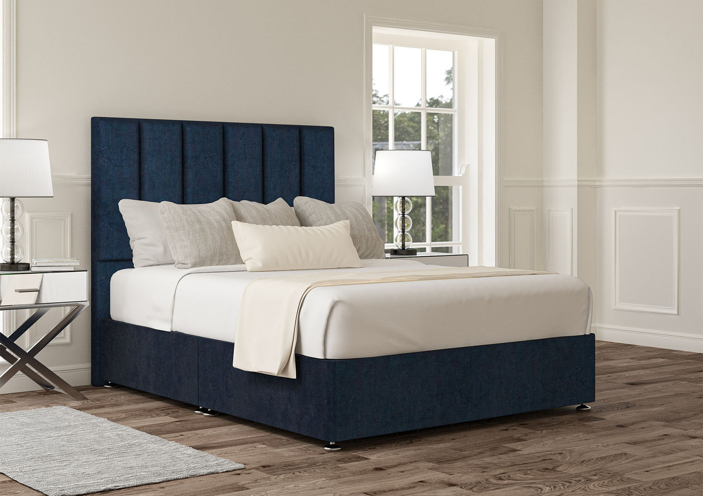 Empire Upholstered Headboard and Divan Base Bed time4sleepadmin Single Non-Storage Heritage Royal