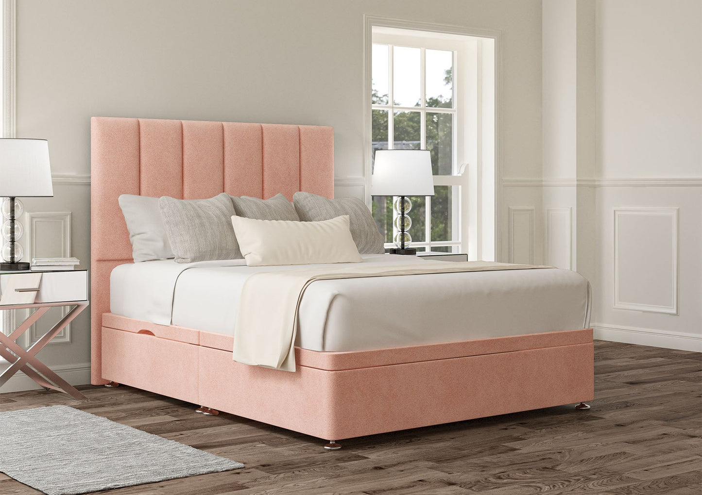Empire Upholstered Headboard and Ottoman Base - Bed - Time4Sleep