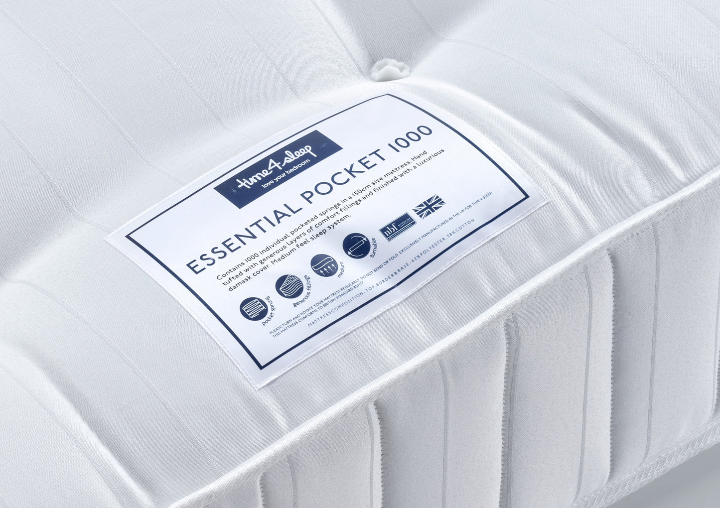 Sleep Sanctuary Essentials 1000 Pocket Mattress Mattress time4sleepadmin